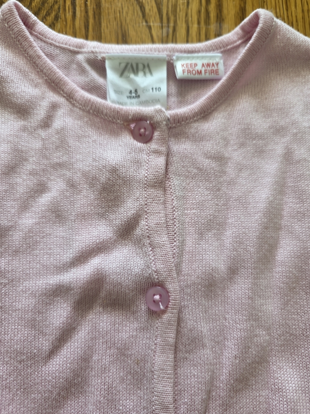 Zara Pink Ruffle-Edge Button Cardigan - Picture 3 of 5